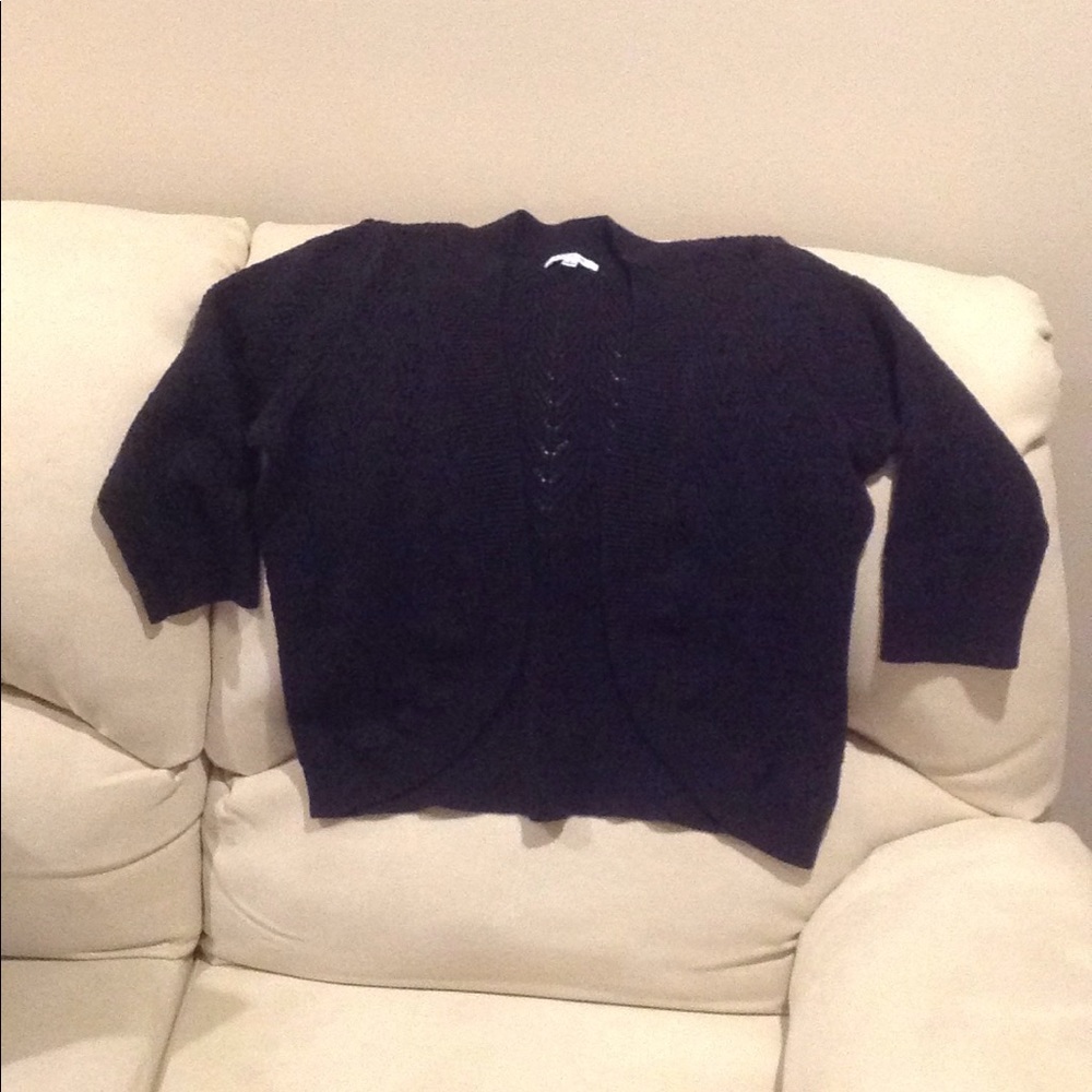 Croft & Borrow black shrug sweater